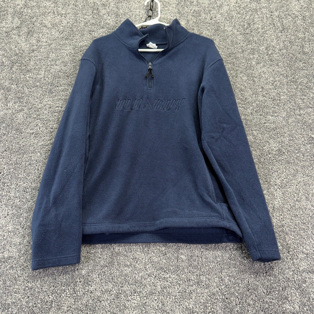 Old Navy Fleece Pullover Mens L Blue Quarter Zip